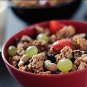 Picture Of Muesli With Cereal Nuts Cashews Grapes